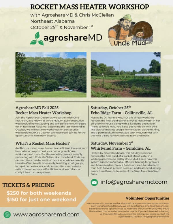 AgroshareMD Fall 2025 Rocket Mass Heater Workshop